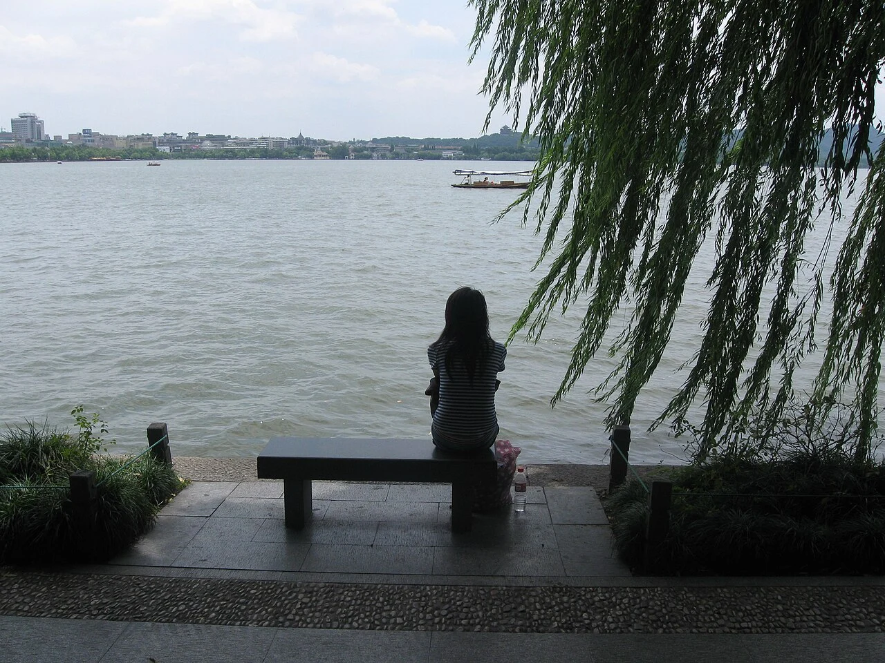 西湖与保俶塔,摄于2009年;不对应某一处住处。